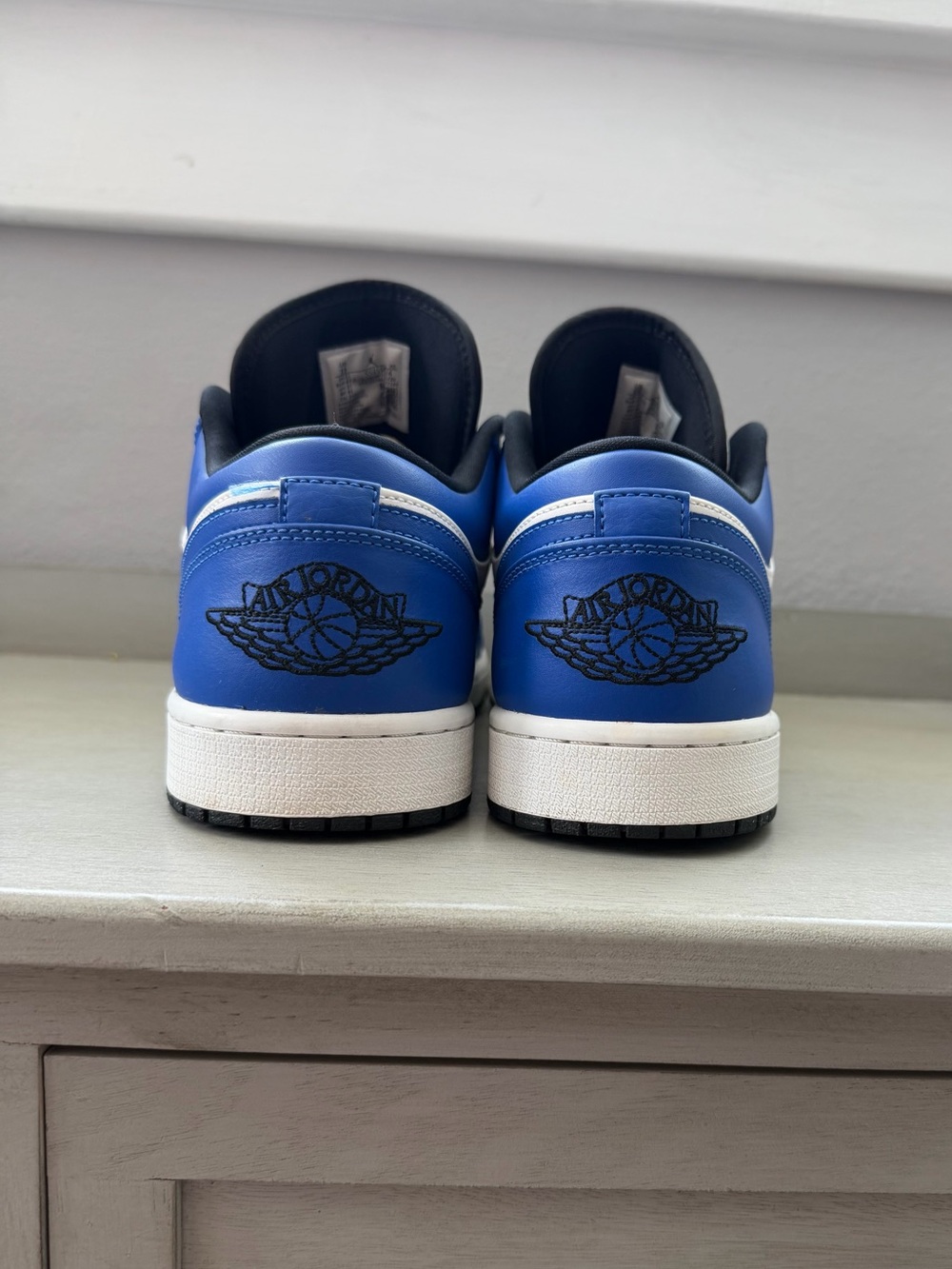 Nike Air Jordan 1 Low Top Sneakers - Men’s Size 13 - Blue & White - Picture 3 of 5